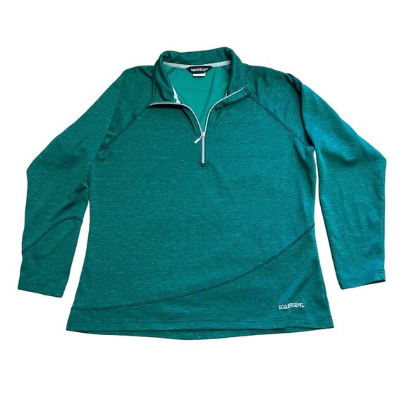 BOULDER GEAR QUARTER ZIP SWEATER WOMENS 2XL GREEN 2445R HEATHERED FLEECE OUTDOOR - Picture 3 of 9